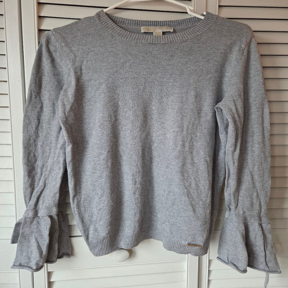 Michael Kors Gray cotton polyester sweater with flared sleeves